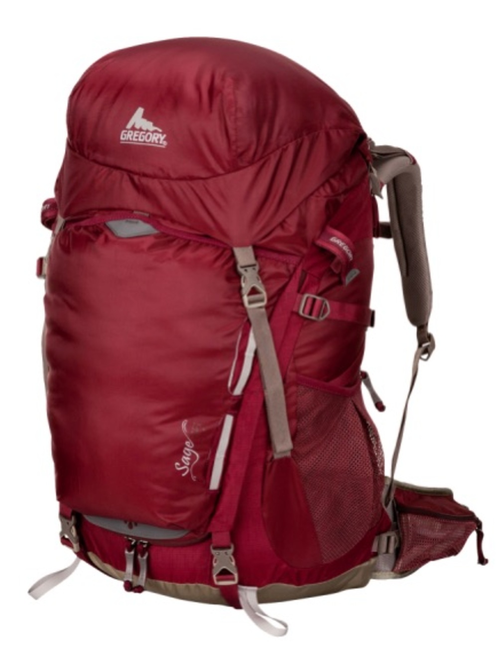 Gregory Sage 35 Red Woman’s Hiking Backpack with Tan Accents